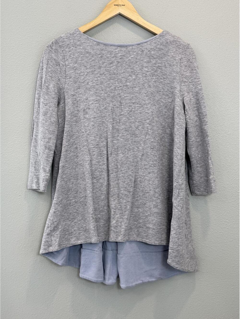 COS Light Gray Asymmetrical Top - Women's Large